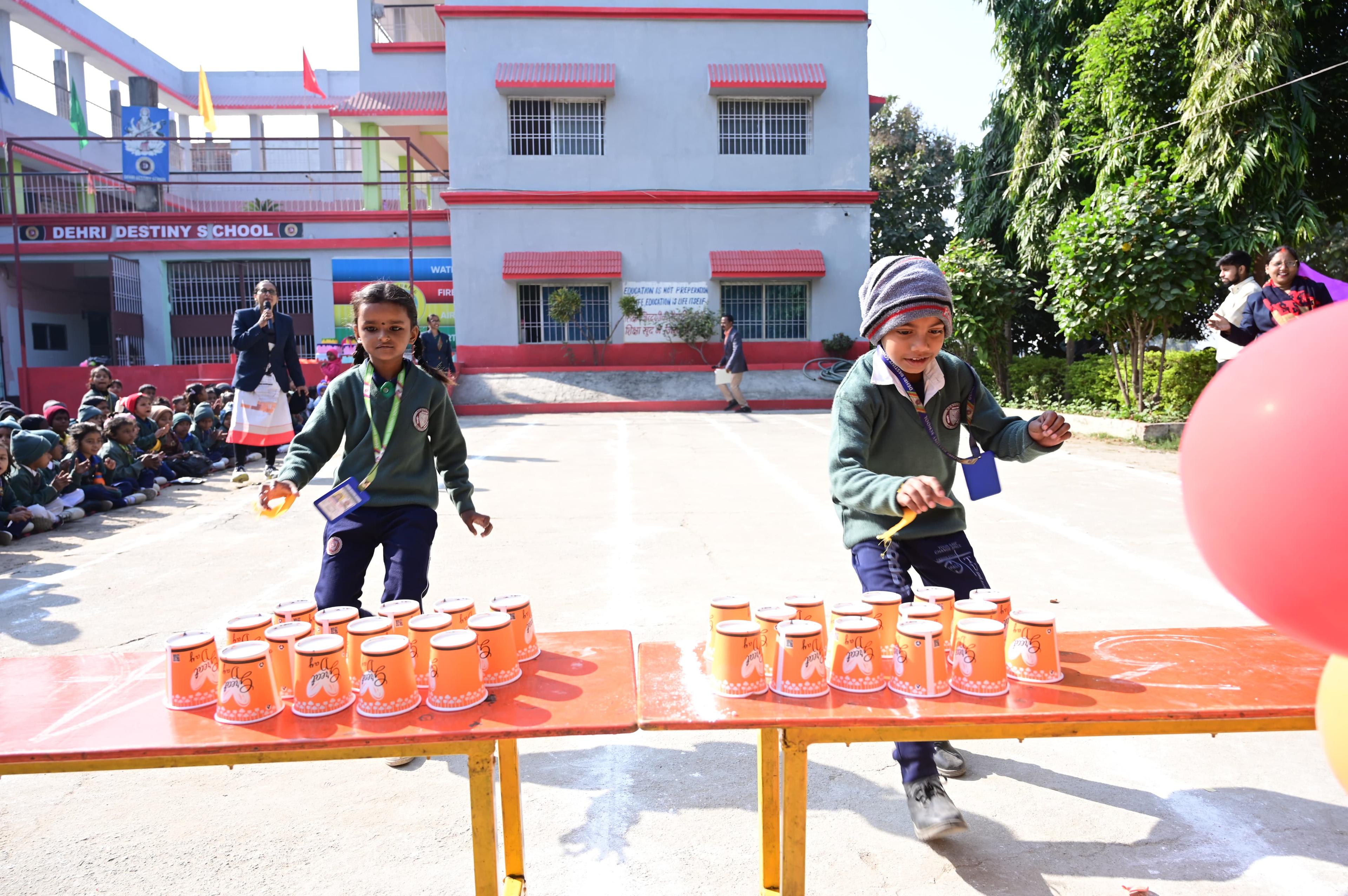 Students taking part in school activities
